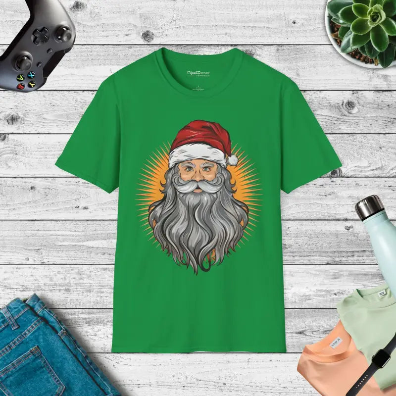 Santa Claus Unisex Softstyle T Shirt - Christmas Cotton Tee - DipaliZ