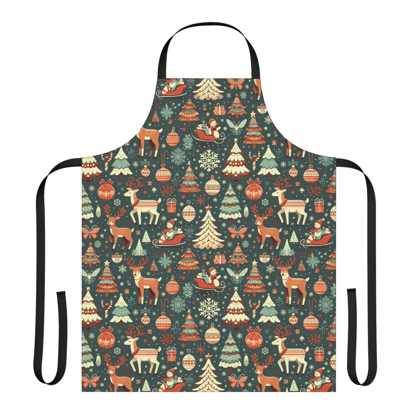Rudolph Reindeer Christmas Apron - Festive Holiday Cooking - DipaliZ