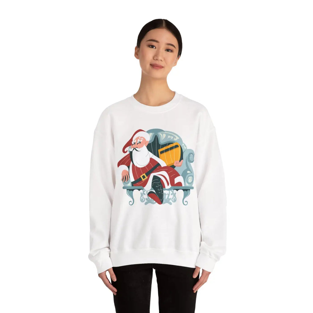 Cozy Santa Unisex Heavy Blend Crewneck - Christmas - DipaliZ
