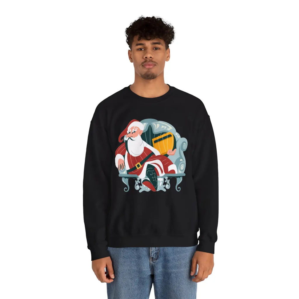Cozy Santa Unisex Heavy Blend Crewneck - Christmas - DipaliZ
