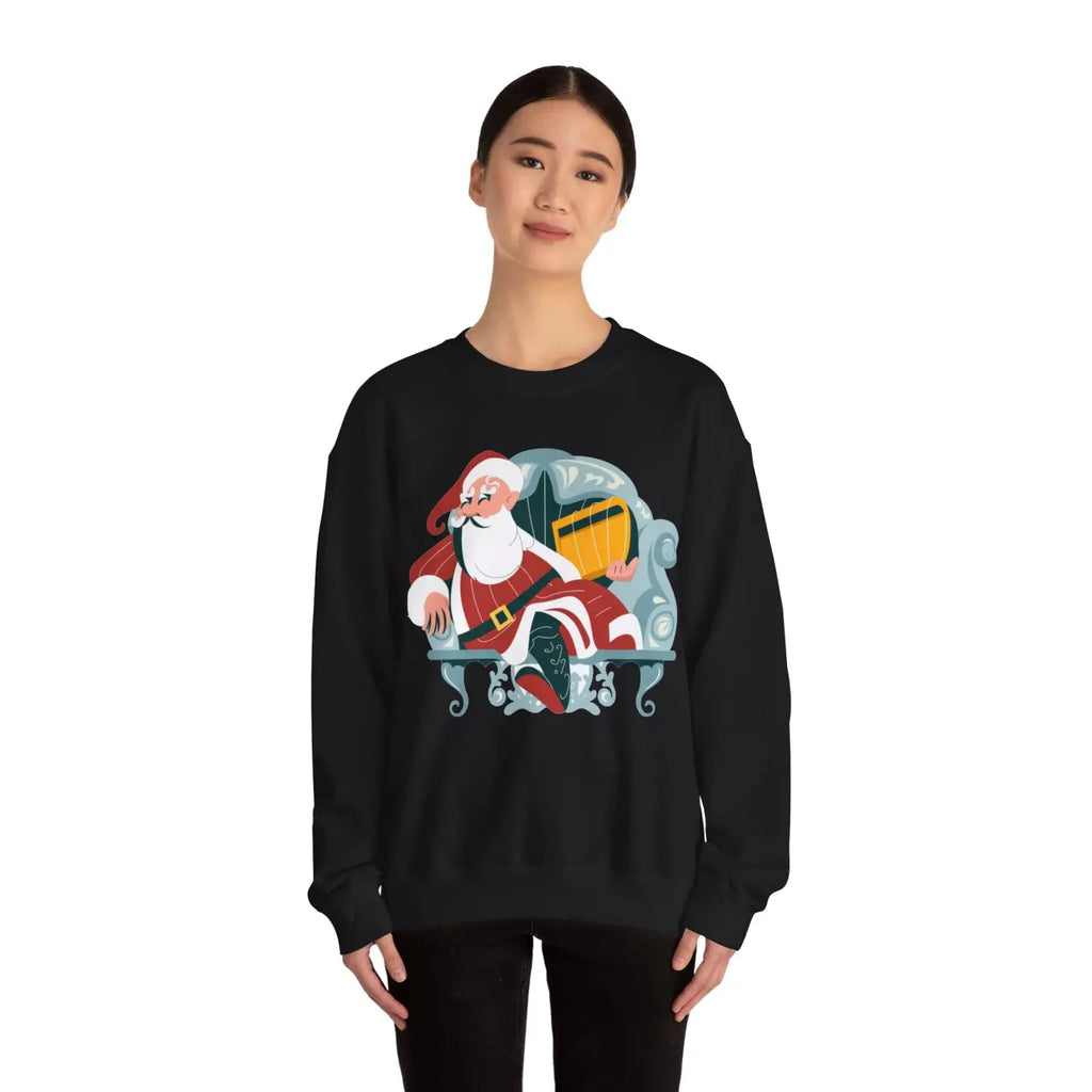 Cozy Santa Unisex Heavy Blend Crewneck - Christmas - DipaliZ