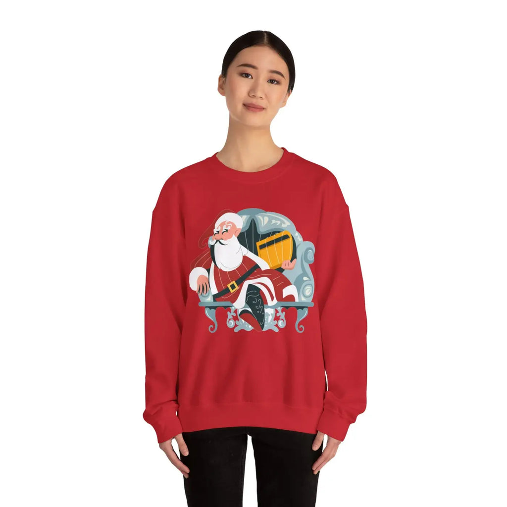 Cozy Santa Unisex Heavy Blend Crewneck - Christmas - DipaliZ