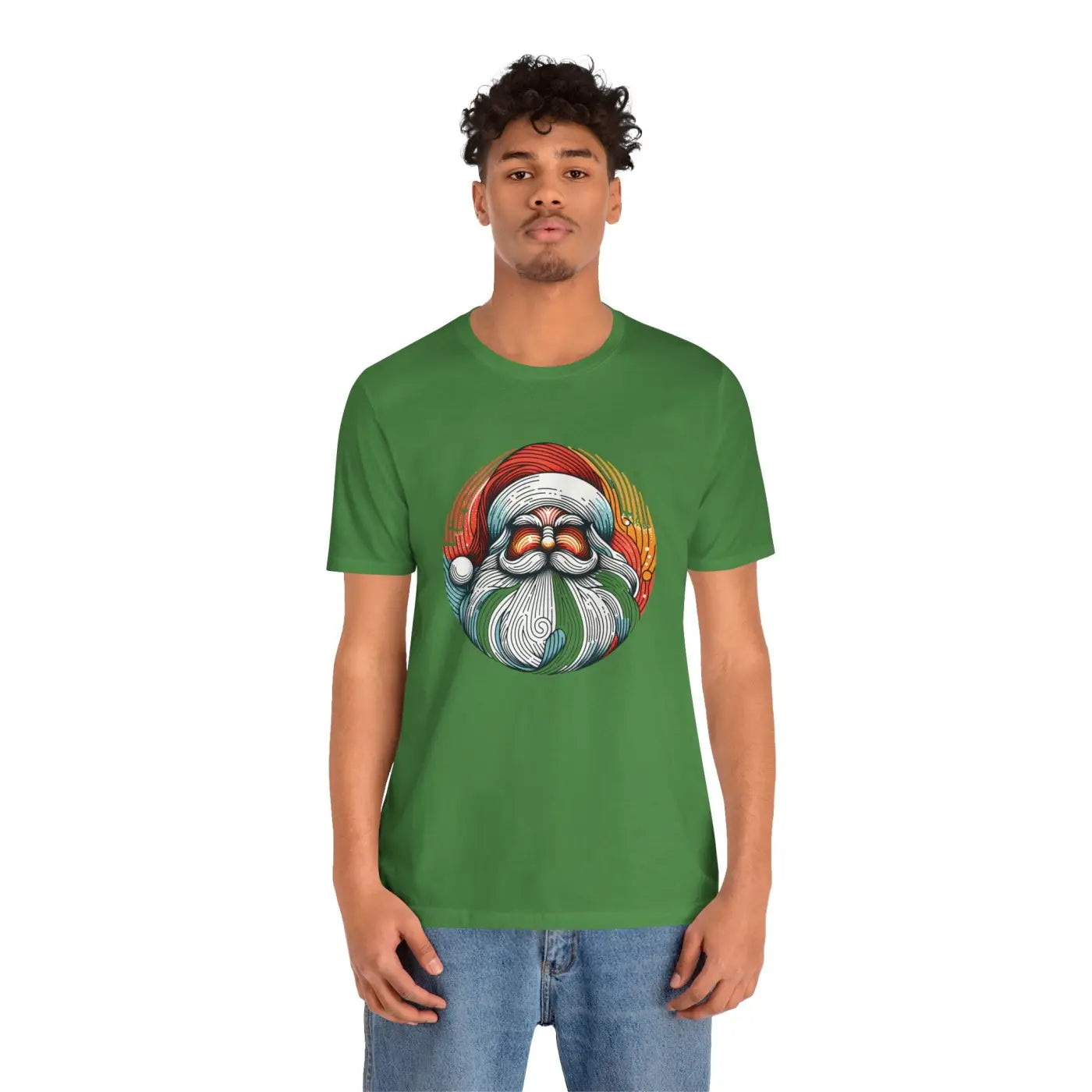 Cozy Santa Unisex Jersey Short Sleeve - Holiday Comfort - DipaliZ