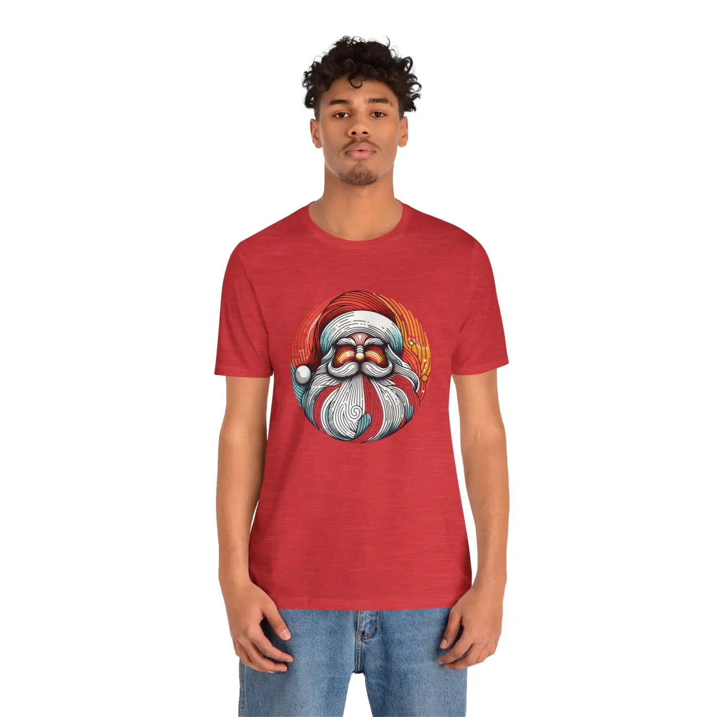 Cozy Santa Unisex Jersey Short Sleeve - Holiday Comfort - DipaliZ