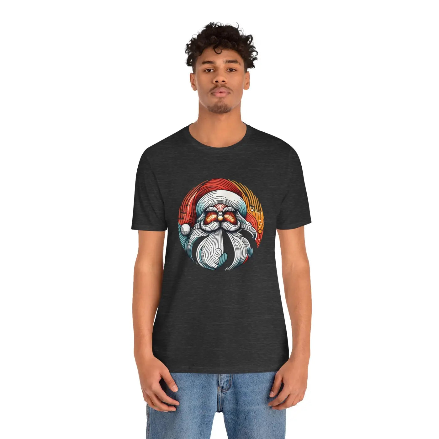 Cozy Santa Unisex Jersey Short Sleeve - Holiday Comfort - DipaliZ