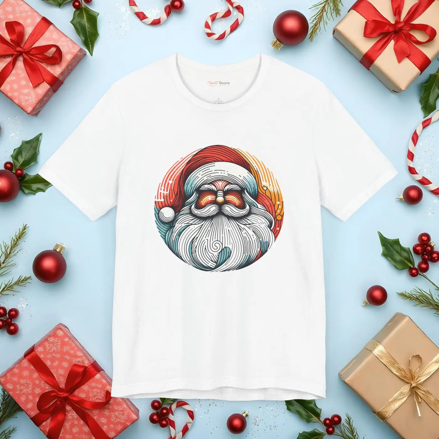 Cozy Santa Unisex Jersey Short Sleeve - Holiday Comfort - DipaliZ