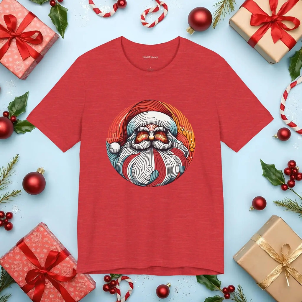 Cozy Santa Unisex Jersey Short Sleeve - Holiday Comfort - DipaliZ