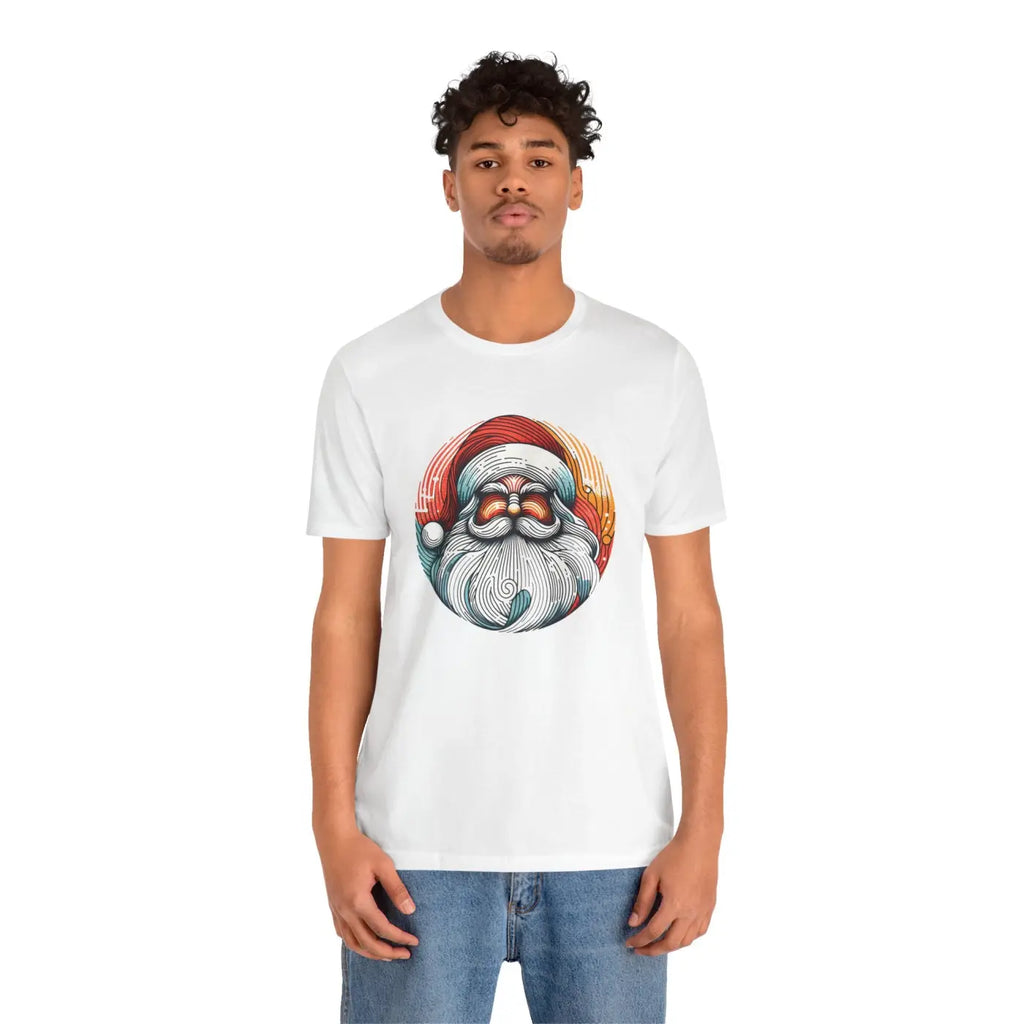 Cozy Santa Unisex Jersey Short Sleeve - Holiday Comfort - DipaliZ