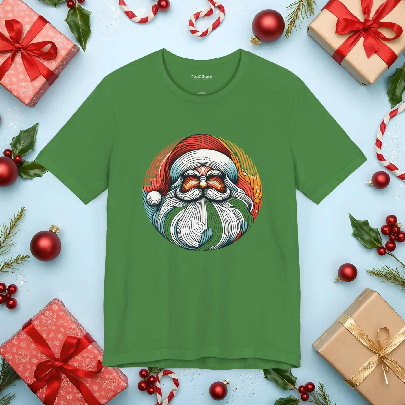 Cozy Santa Unisex Jersey Short Sleeve - Holiday Comfort - DipaliZ