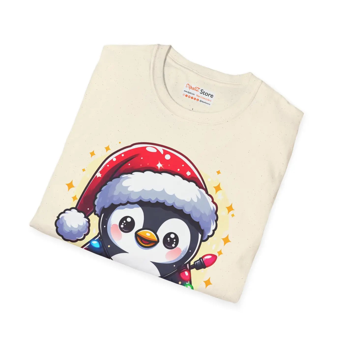 Cozy Santa Penguin T-Shirt - Holiday Style - DipaliZ
