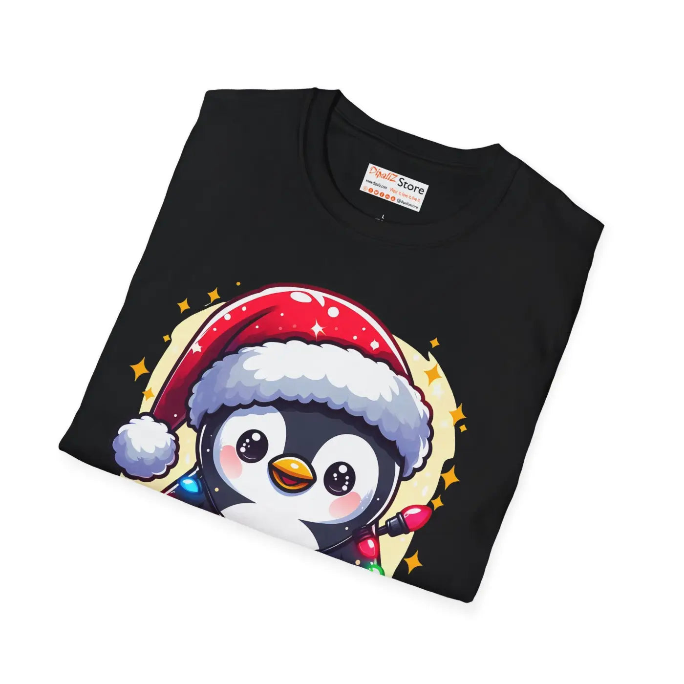Cozy Santa Penguin T-Shirt - Holiday Style - DipaliZ