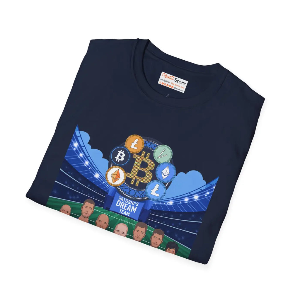 Satoshi Dream Team Bitcoin Unisex Tee - Crypto Softstyle - DipaliZ