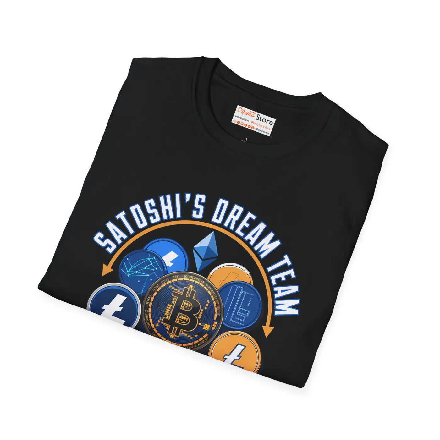 Unisex Crypto Tee - Satoshi Dream Team Design - DipaliZ