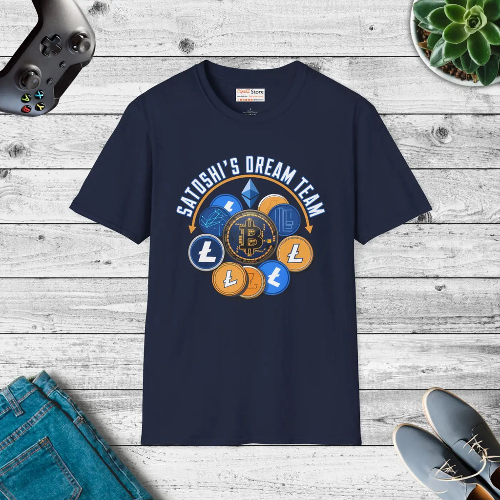 Unisex Crypto Tee - Satoshi Dream Team Design - DipaliZ