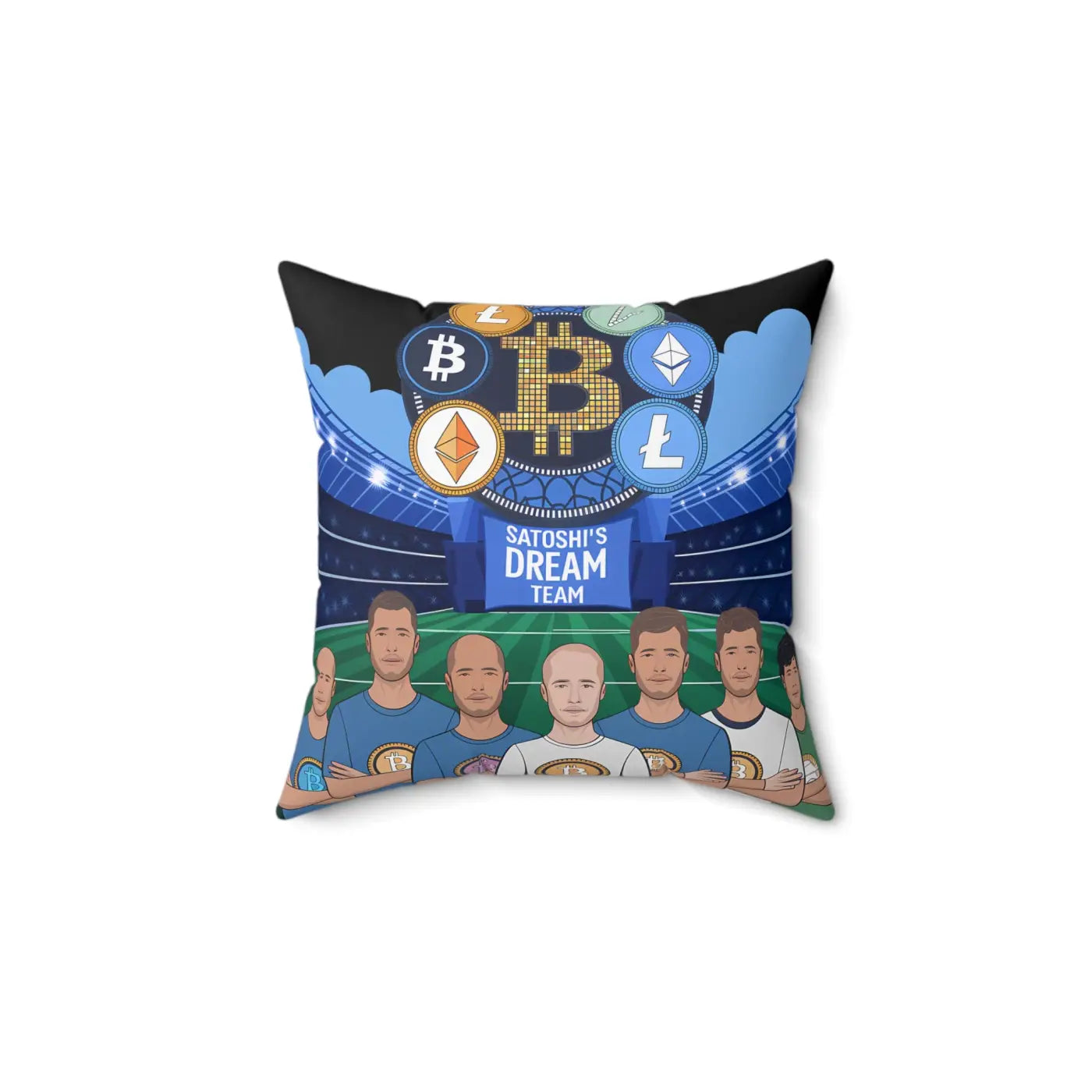 Dream Team Spun Polyester Square Pillow - Bold Comfort - DipaliZ