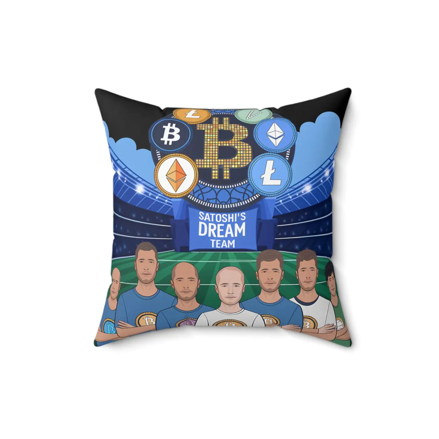 Dream Team Spun Polyester Square Pillow - Bold Comfort - DipaliZ