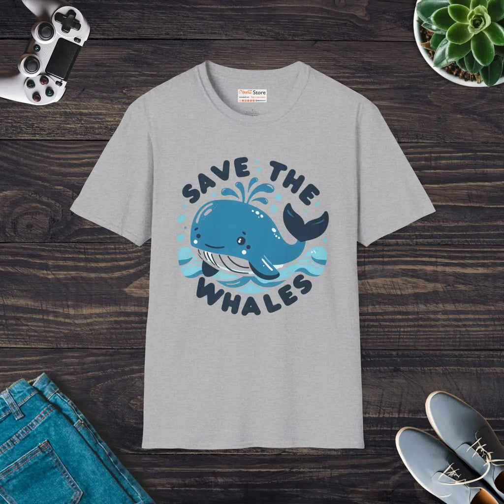 Whales Unisex Softstyle Tee - Eco-Friendly Gifts - DipaliZ