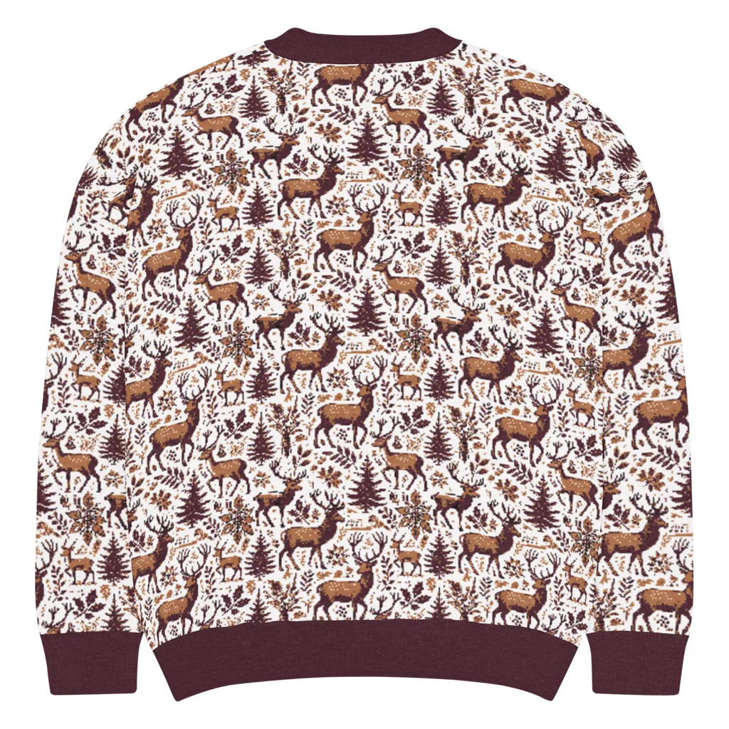 Scandinavian Knitted Crew - Classic Nordic Design Cozy Warmth - DipaliZ