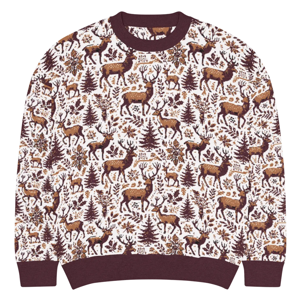 Scandinavian Knitted Crew - Classic Nordic Design Cozy Warmth - DipaliZ