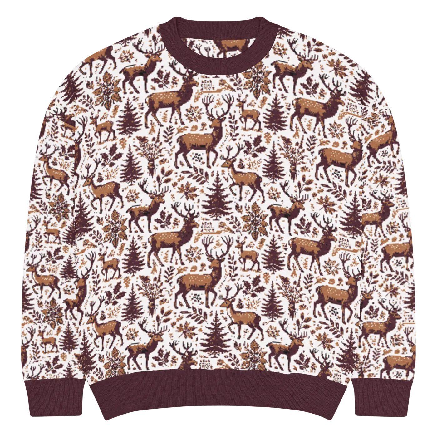 Scandinavian Knitted Crew - Classic Nordic Design Cozy Warmth - DipaliZ