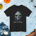 Spooky Halloween Mask Heavy Cotton Tee - Fear the Drip - DipaliZ