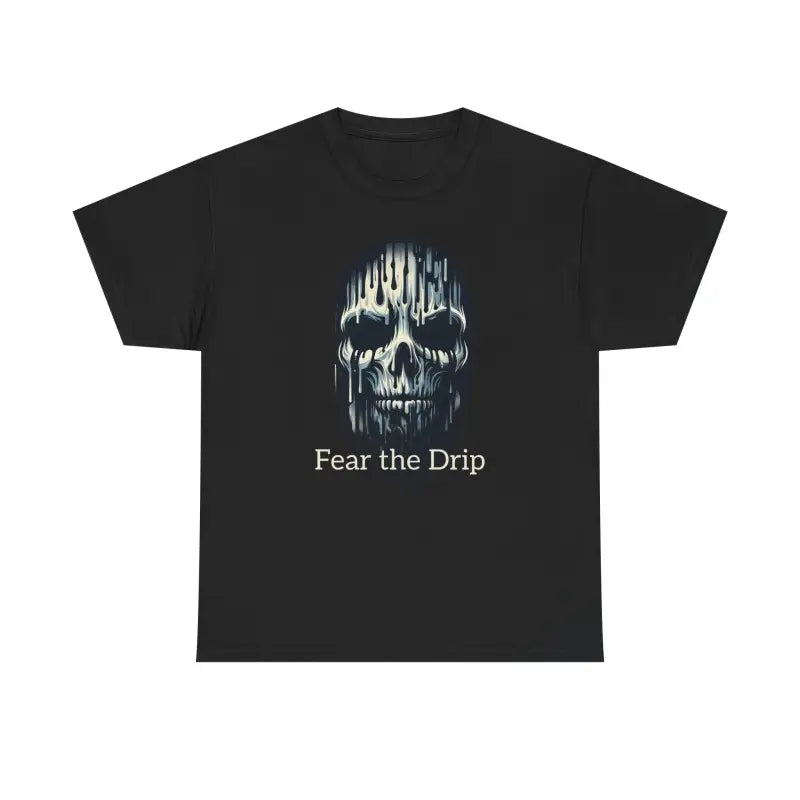 Spooky Halloween Mask Heavy Cotton Tee - Fear the Drip - DipaliZ