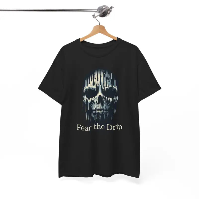 Spooky Halloween Mask Heavy Cotton Tee - Fear the Drip - DipaliZ
