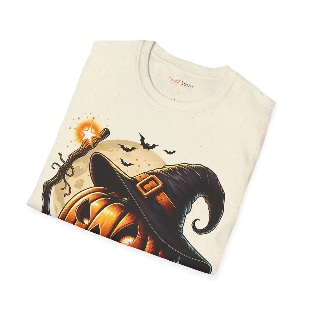 Scary Jack O Lantern Unisex T-Shirt - Halloween Softstyle - DipaliZ