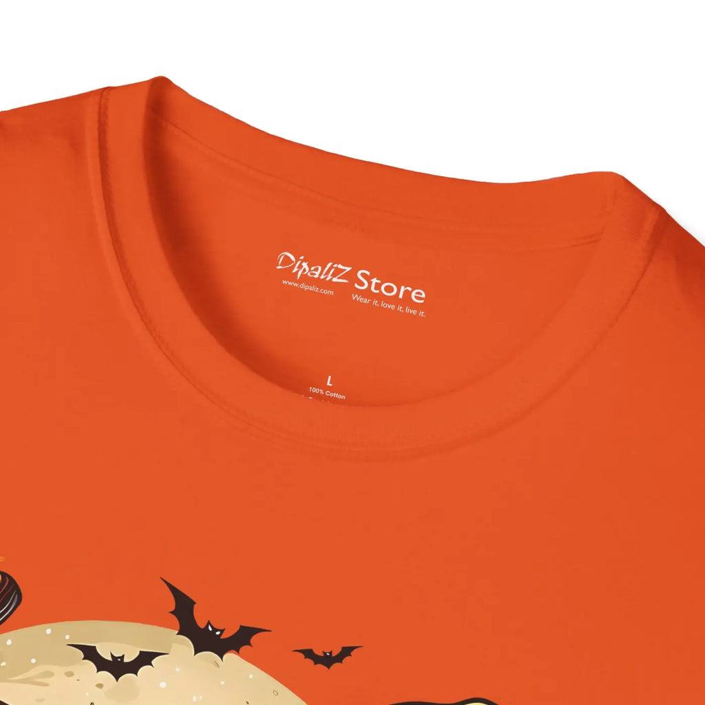 Scary Jack O Lantern Unisex T-Shirt - Halloween Softstyle - DipaliZ
