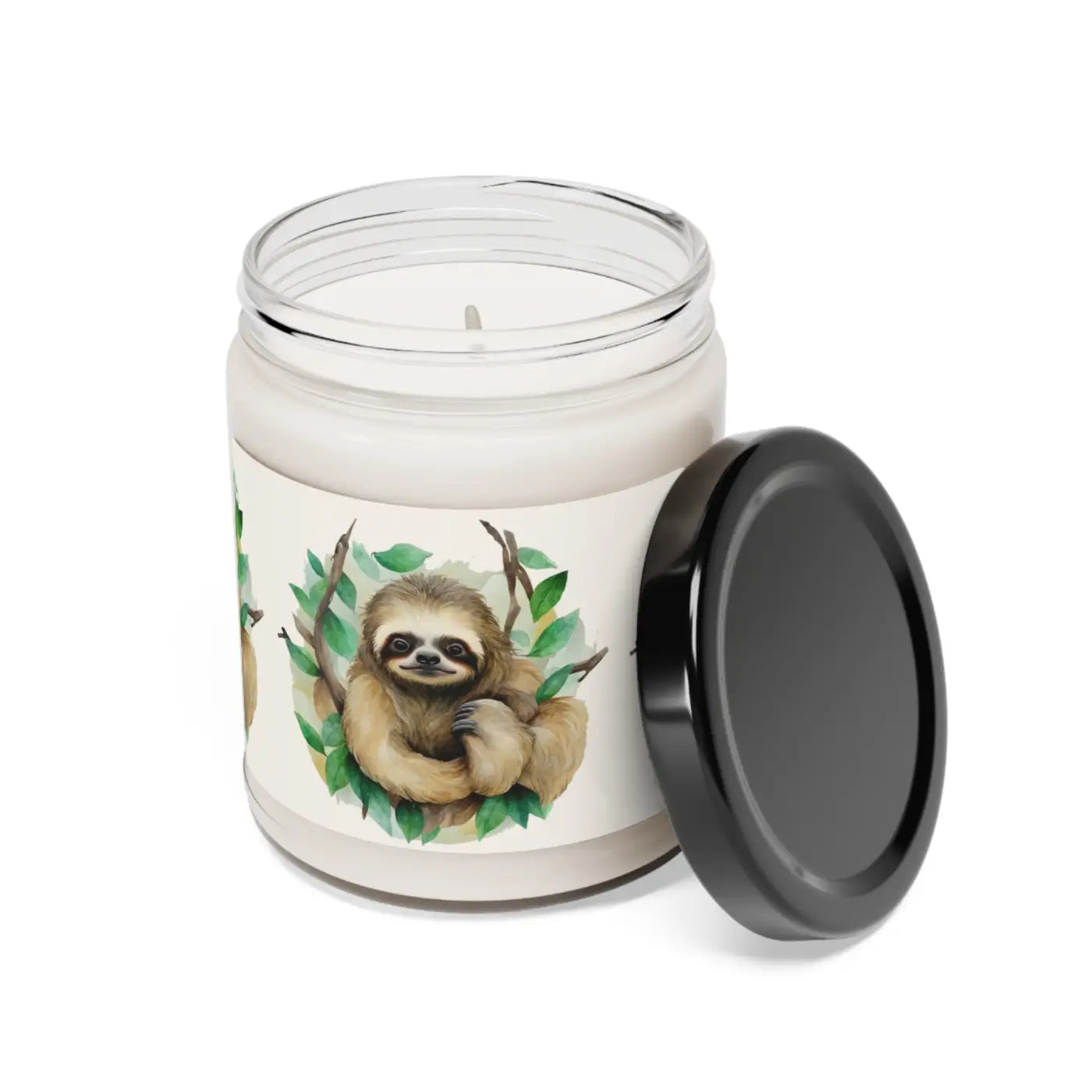 Scented Soy Candle - Relaxing Sloth Design for Home Calm - DipaliZ