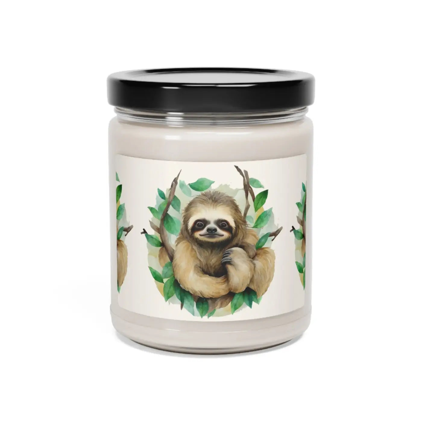 Scented Soy Candle - Relaxing Sloth Design for Home Calm - DipaliZ
