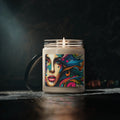 Scented Soy Candle - Woman With Paint Splash Design - DipaliZ