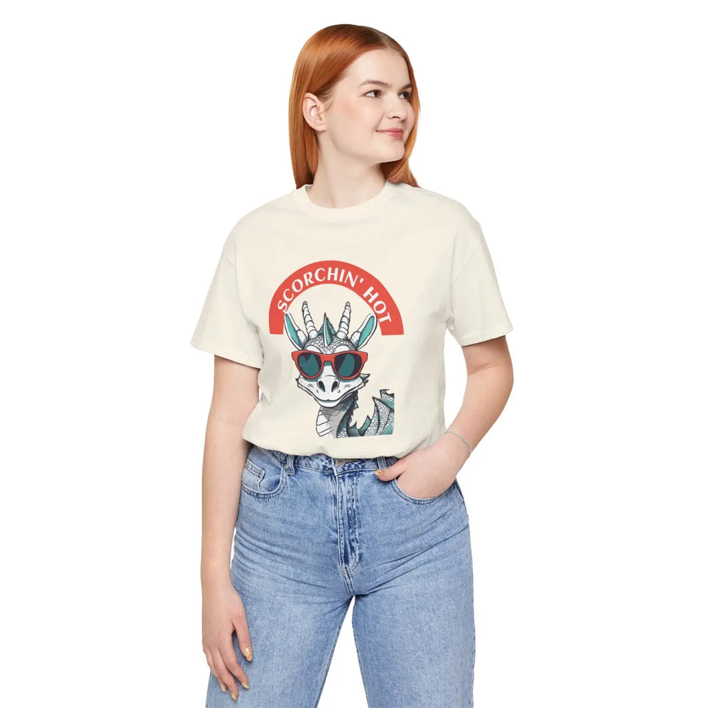 Scorching Hot Dragon Unisex Jersey Tee - Fiery Style - DipaliZ