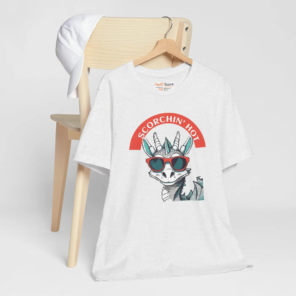 Scorching Hot Dragon Unisex Jersey Tee - Fiery Style - DipaliZ