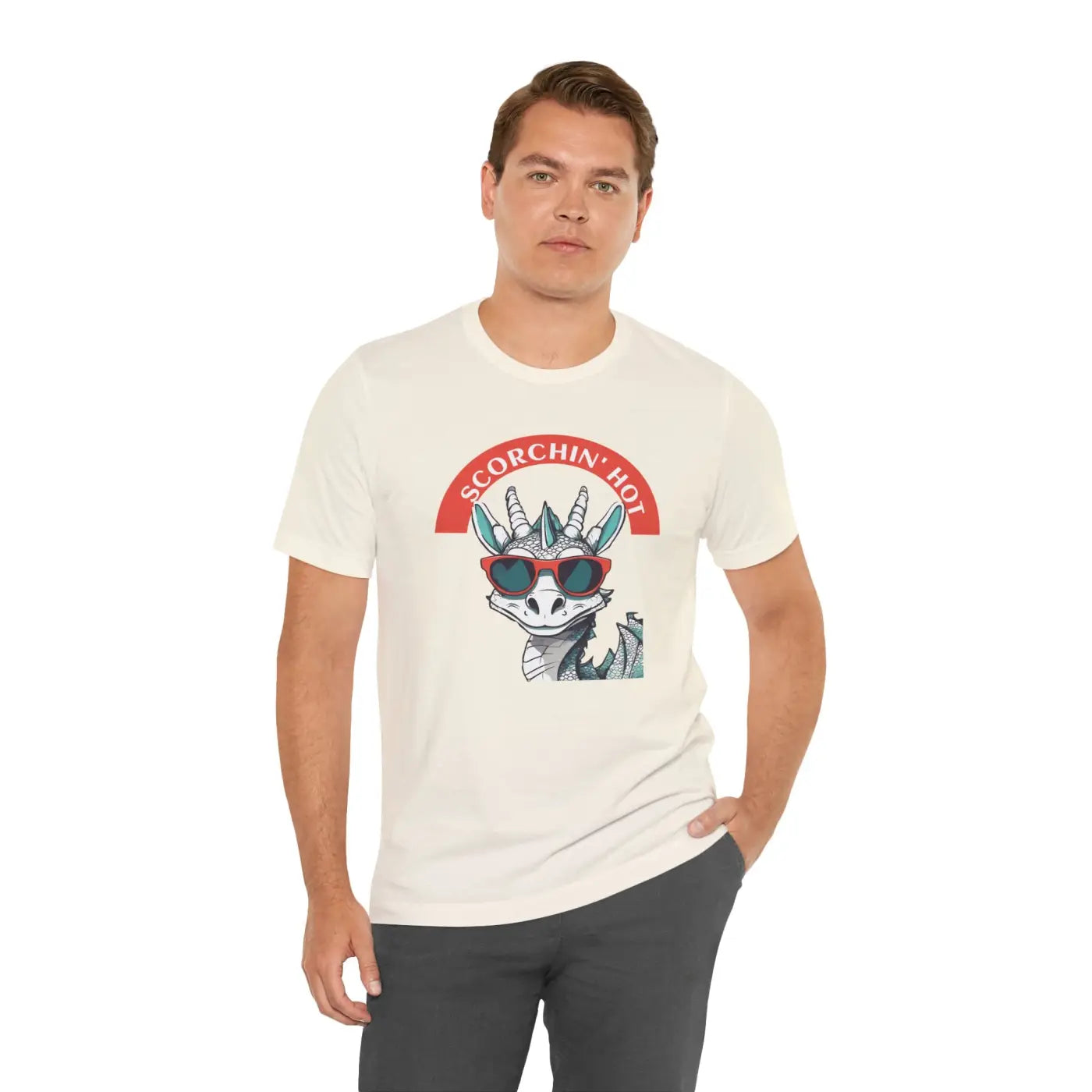 Scorching Hot Dragon Unisex Jersey Tee - Fiery Style - DipaliZ
