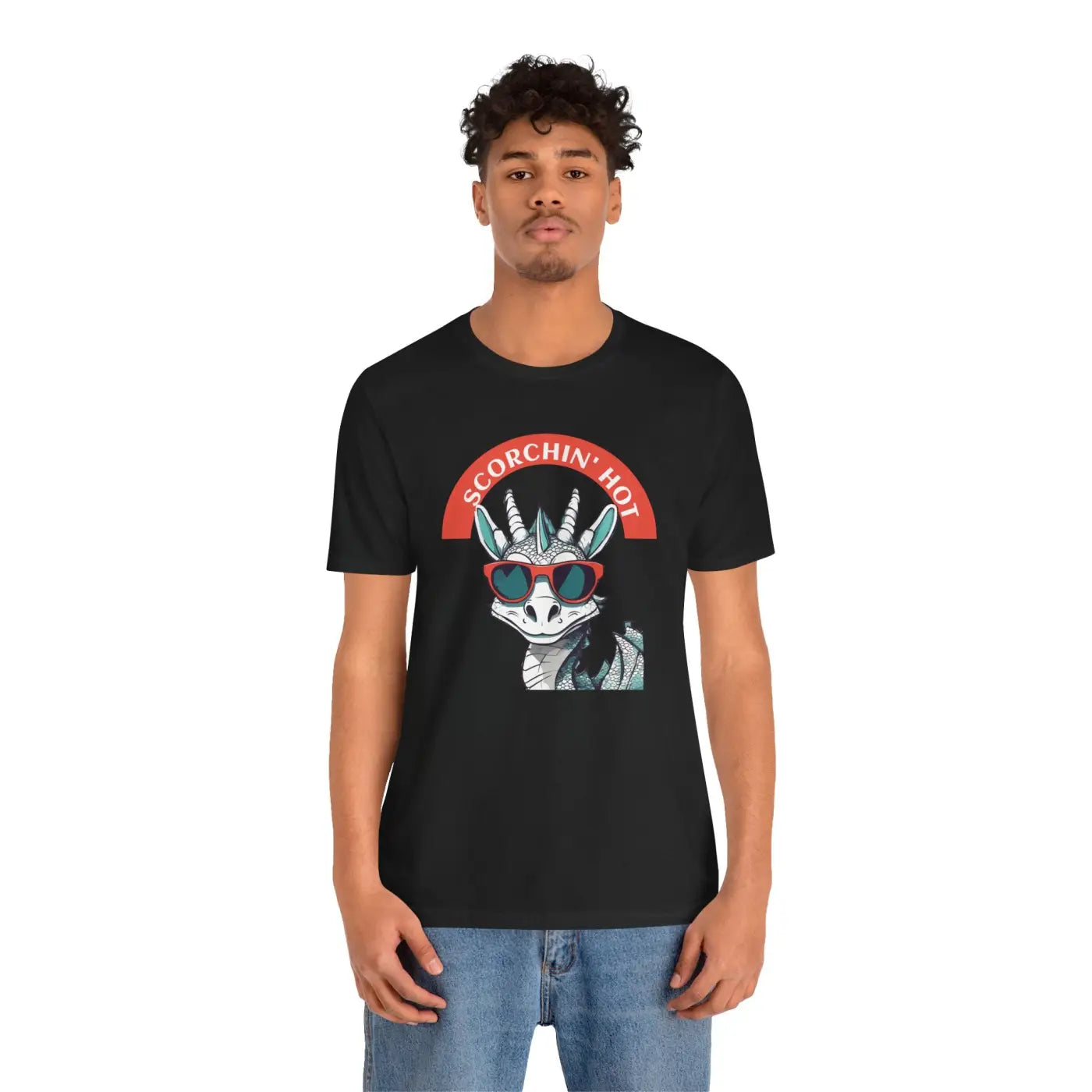Scorching Hot Dragon Unisex Jersey Tee - Fiery Style - DipaliZ