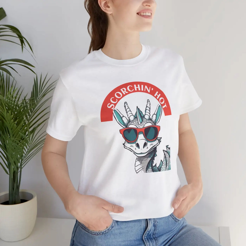 Scorching Hot Dragon Unisex Jersey Tee - Fiery Style - DipaliZ