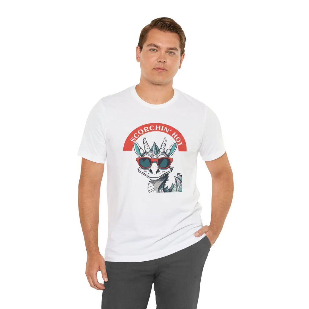 Scorching Hot Dragon Unisex Jersey Tee - Fiery Style - DipaliZ