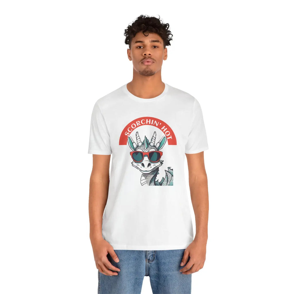 Scorching Hot Dragon Unisex Jersey Tee - Fiery Style - DipaliZ