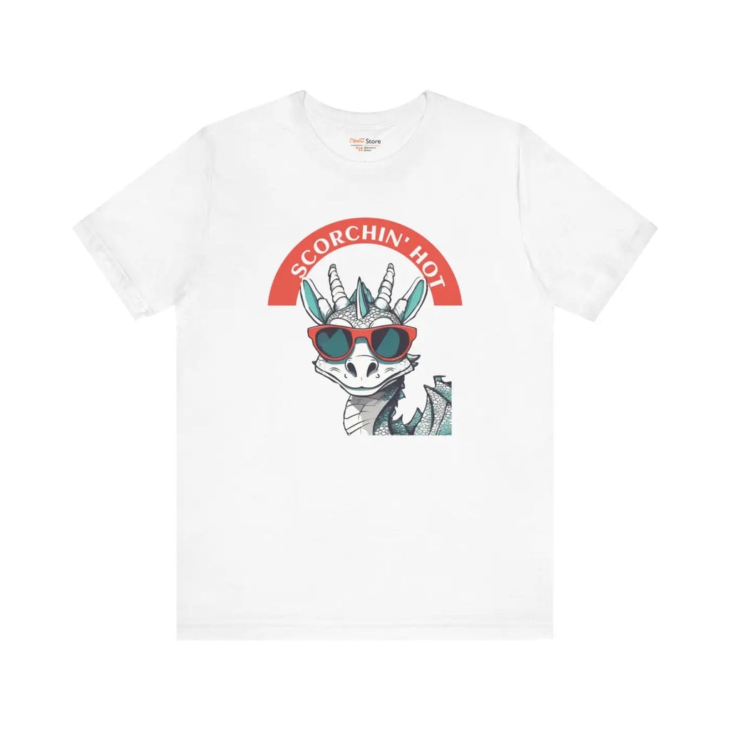 Scorching Hot Dragon Unisex Jersey Tee - Fiery Style - DipaliZ