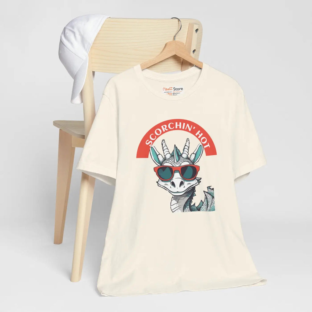 Scorching Hot Dragon Unisex Jersey Tee - Fiery Style - DipaliZ