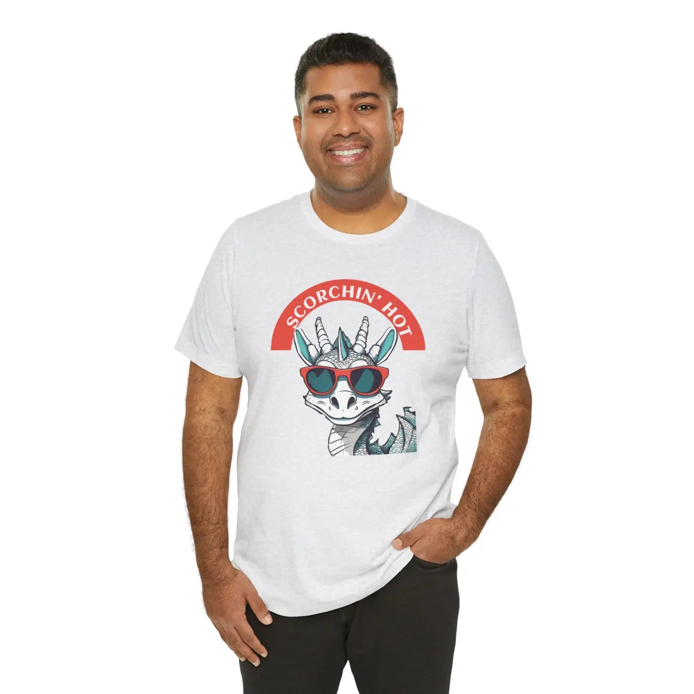 Scorching Hot Dragon Unisex Jersey Tee - Fiery Style - DipaliZ
