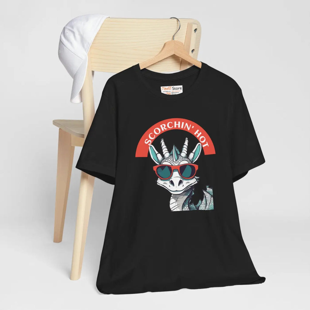 Scorching Hot Dragon Unisex Jersey Tee - Fiery Style - DipaliZ
