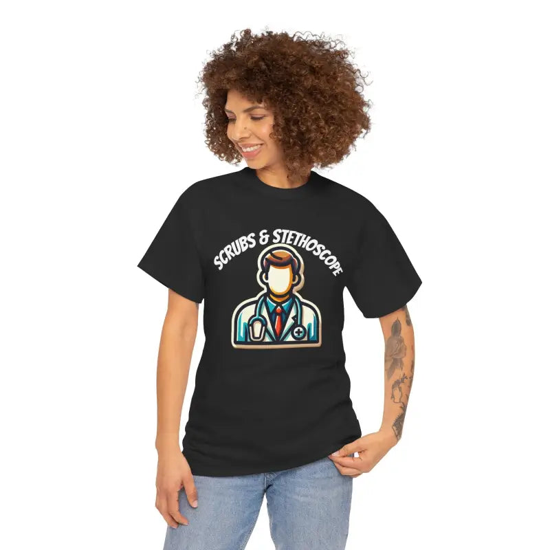 Ultra Comfort Unisex Deluxe Tee - Medical Scrubs Design - DipaliZ