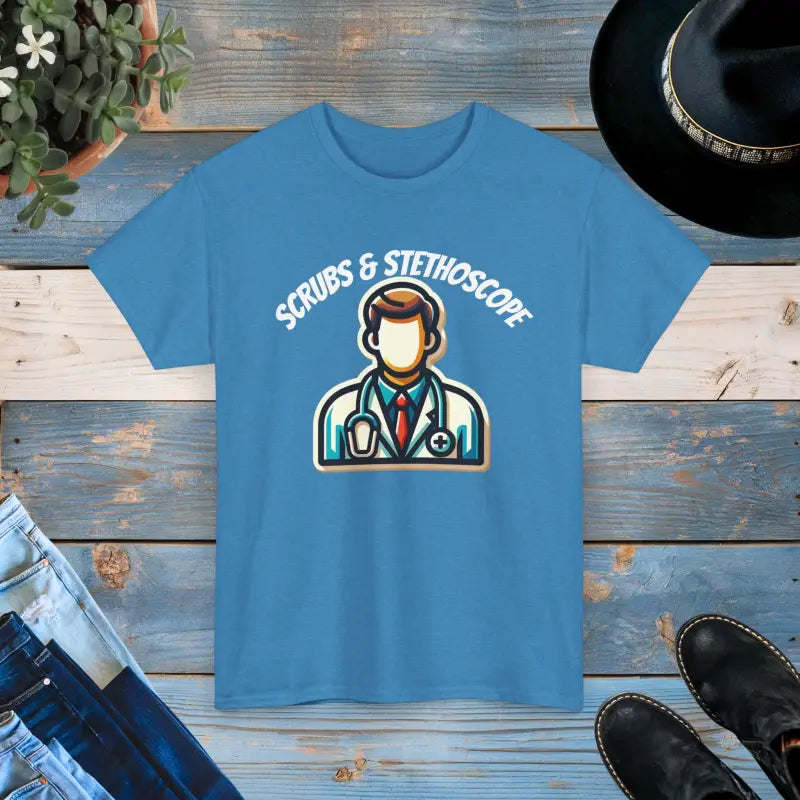 Ultra Comfort Unisex Deluxe Tee - Medical Scrubs Design - DipaliZ