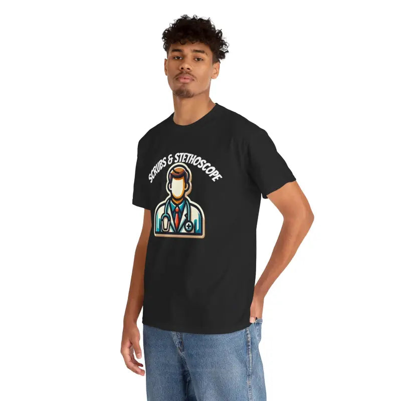 Ultra Comfort Unisex Deluxe Tee - Medical Scrubs Design - DipaliZ