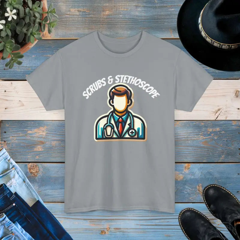 Ultra Comfort Unisex Deluxe Tee - Medical Scrubs Design - DipaliZ