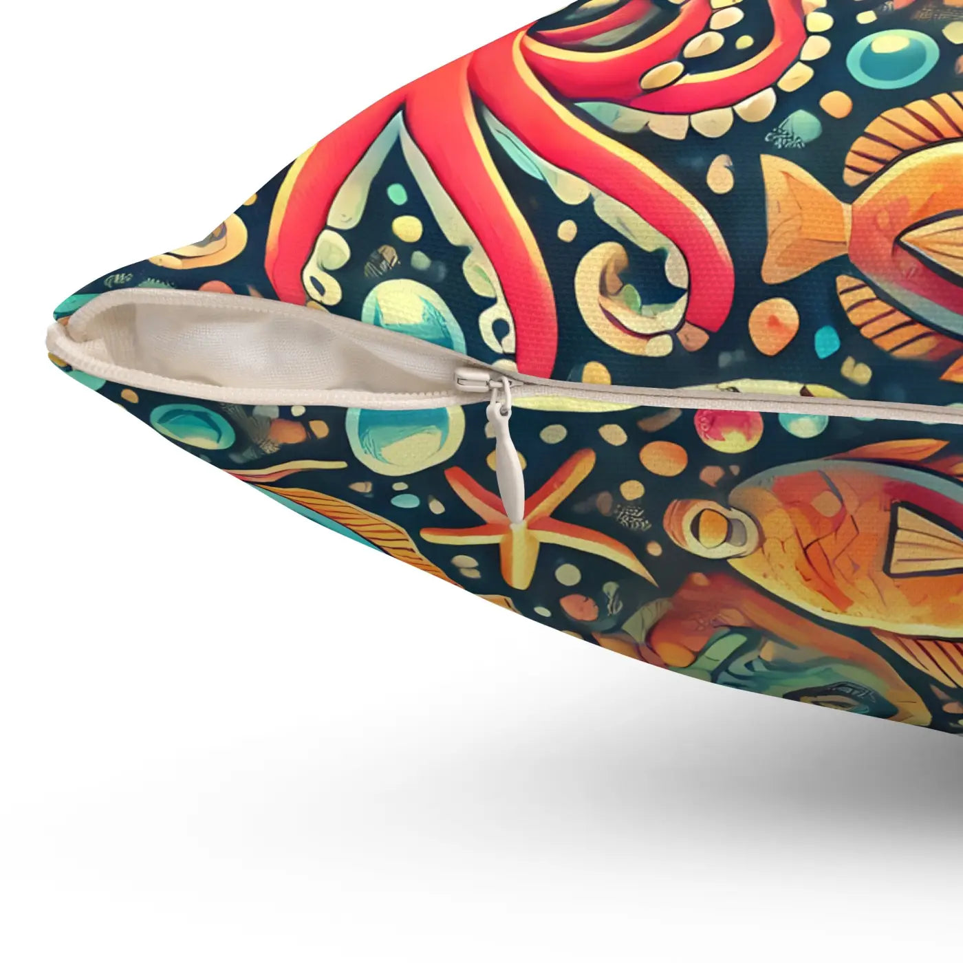 Sea Animals Spun Polyester Pillow - Underwater Comfort - DipaliZ