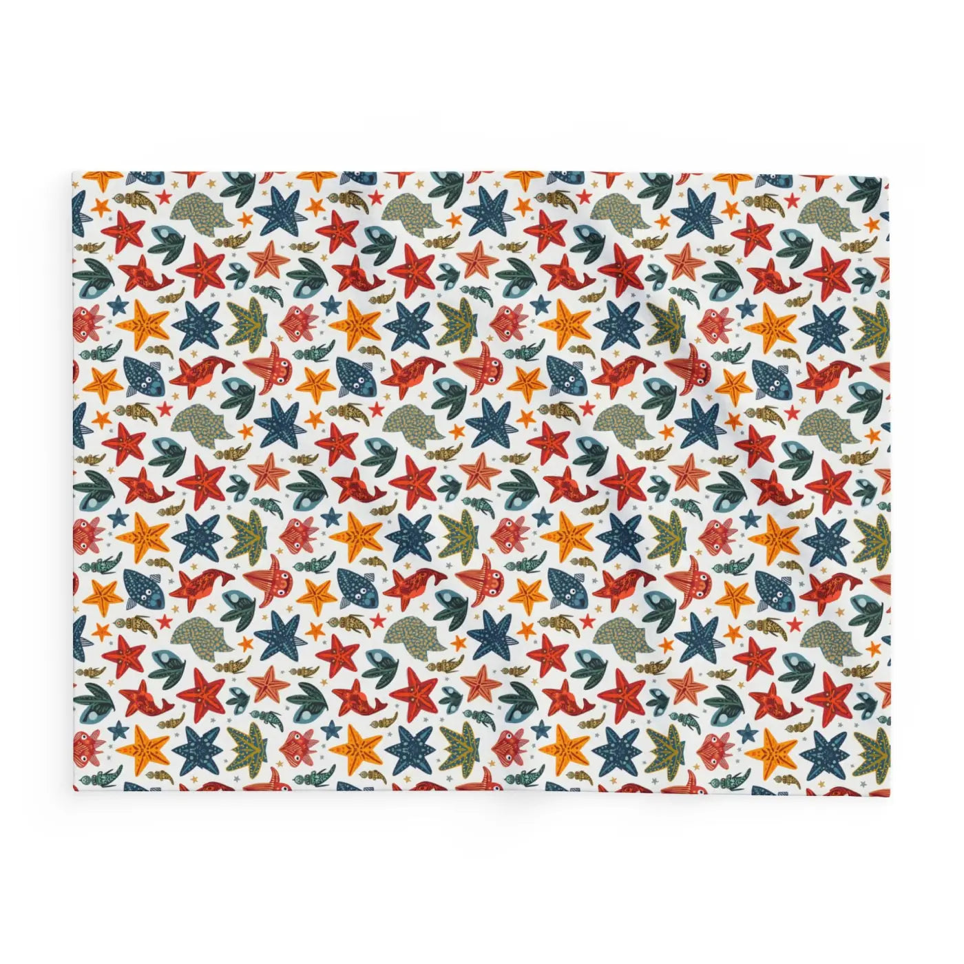 Vibrant Sea Creatures Arctic Fleece Blanket - Cozy Comfort - DipaliZ