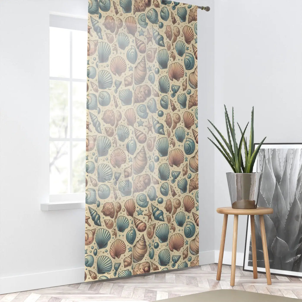 Sea Shell Window Curtains - Ocean Inspired Home Decor - DipaliZ